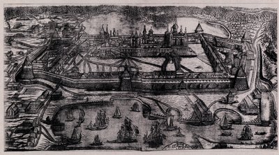 Monastero della Trasfigurazione di Solovetskij sulle isole Solovetskij, 1744 da Alexei Fyodorovich Zubov