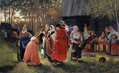 Festa delle ragazze, 1889 da Alexei Korsuchin