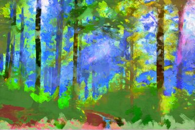 Sentiero nella foresta, 2020, (tecnica mista) da Alexei Makhov