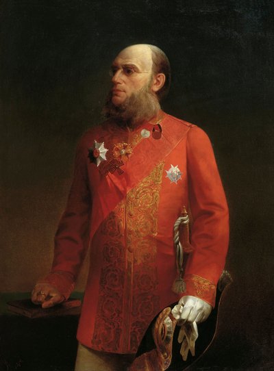 Ritratto del geografo russo Pyotr Semenov-Tyan-Shansky da Alexei Mikhailovich Kolesov