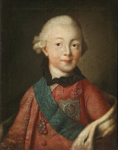 Ritratto del granduca Pavel Petrovich 1754-1801, 1765 da Alexei Petrovich Antropov