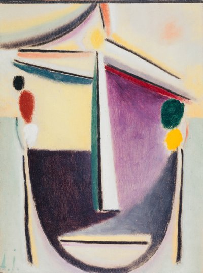 Testa Astratta: Nero-Giallo-Viola da Alexej von Jawlensky