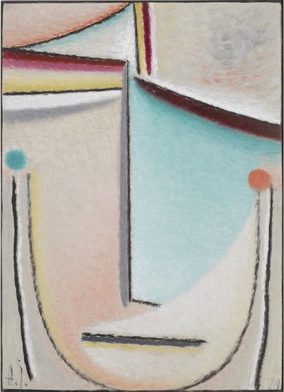 Testa Astratta: Rosa-Azzurro Chiaro da Alexej von Jawlensky