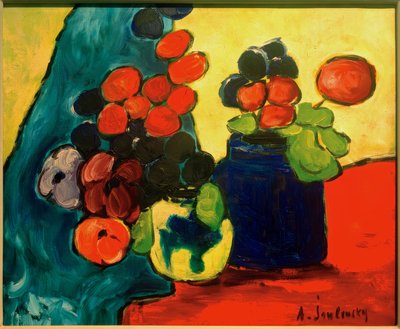Su stoffa rossa da Alexej von Jawlensky