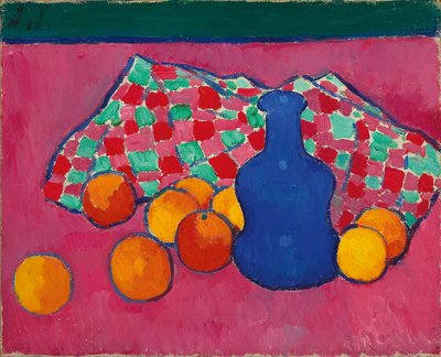 Vaso blu con arance da Alexej von Jawlensky