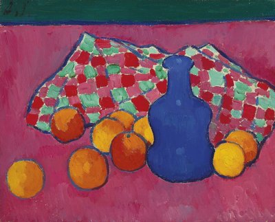 Vaso blu con arance, 1908 da Alexej von Jawlensky