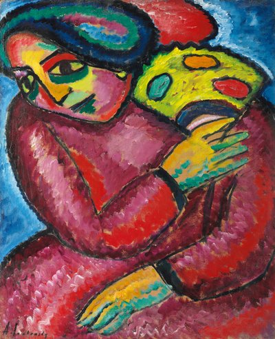 Danza con ventaglio giallo; Tanz mit gelbem Fächer, 1912 da Alexej von Jawlensky