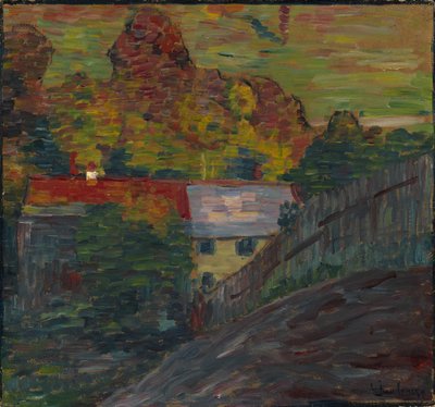 Paesaggio con tetto rosso, Wasserburg da Alexej von Jawlensky