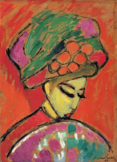 Ragazza con cappello di fiori (Ragazza con turbante) da Alexej von Jawlensky