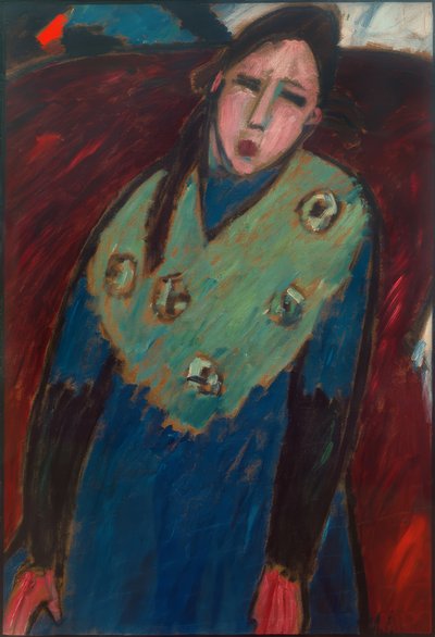 Ragazza con stola verde da Alexej von Jawlensky