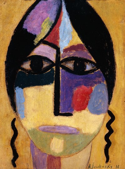 Mysticher Kopf: Rabenflügel IV da Alexej von Jawlensky