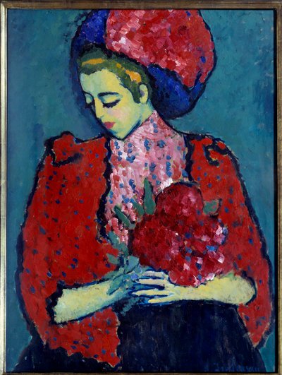 Ragazza con peonia da Alexej von Jawlensky