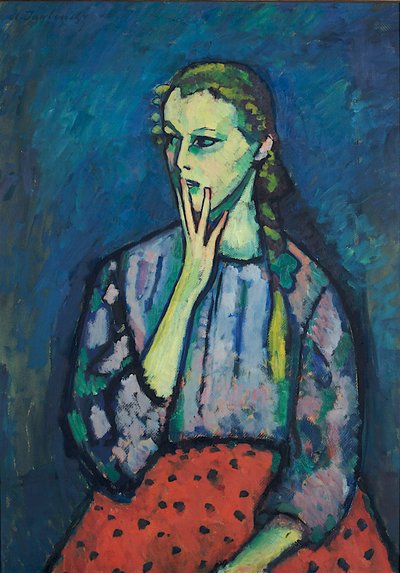 Ritratto di una ragazza, 1909 da Alexej von Jawlensky