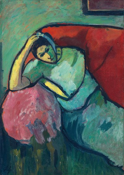 Donna seduta, 1909 da Alexej von Jawlensky