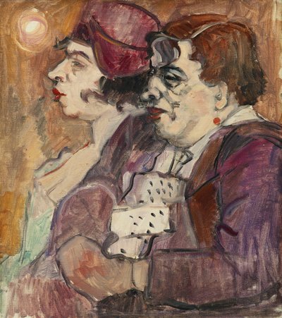 Natura morta con bottiglia, frutta e figura; Stilleben mit Flasche, Fruchten und Figur, c. 1907-1908 da Alexej von Jawlensky