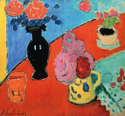 Natura morta con vaso e brocca da Alexej von Jawlensky