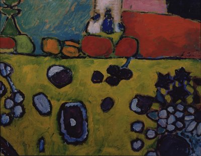 Natura morta con tovaglia colorata, 1909 da Alexej von Jawlensky