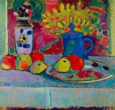 Natura morta con fiori e frutta da Alexej von Jawlensky