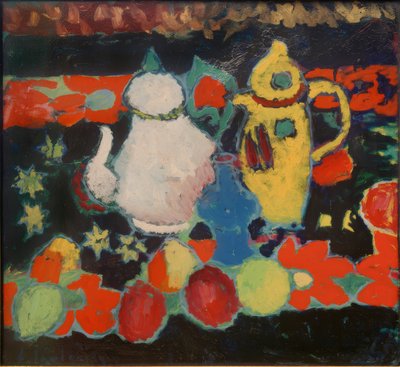 Natura morta con brocca gialla e bianca da Alexej von Jawlensky