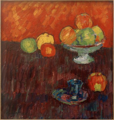 Natura morta con mele e tazza blu da Alexej von Jawlensky