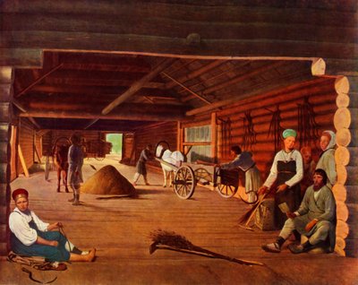 Battitura del grano, c1821, 1965 da Alexey Venetsianov