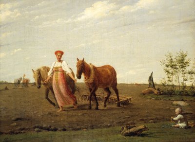 Russo: "Nel campo arato. Primavera" Nel campo arato. La primavera da Alexey Venetsianov