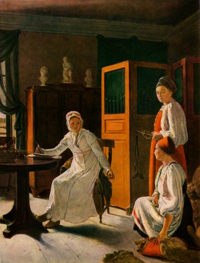 La moglie del proprietario terriero al mattino, 1823, 1965 da Alexey Venetsianov