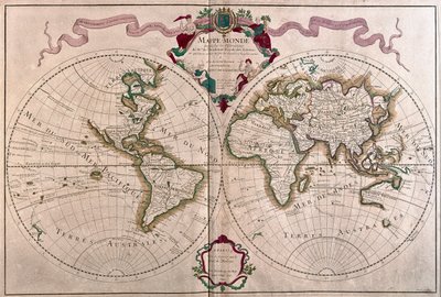 Il mondo, di A.H. Jaillot in "Atlas Français" - Parigi da Alexis Hubert Jaillot