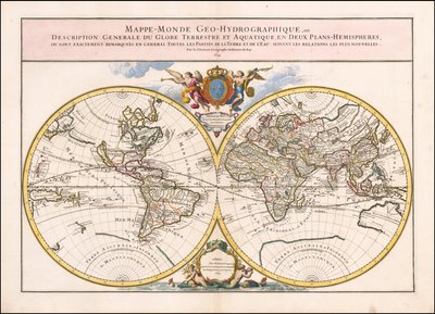 Mappa del mondo del 1699 di Alexis-Hubert Jaillot da Alexis Hubert Jaillot