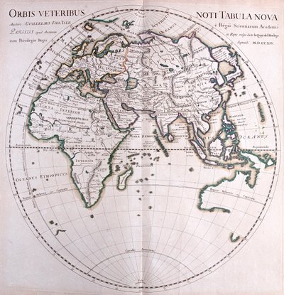 Mappa del mondo da Alexis Hubert Jaillot