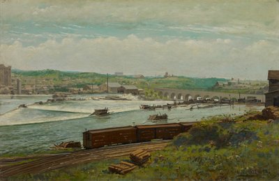 Stagno del mulino a Minneapolis da Alexis Jean Fournier