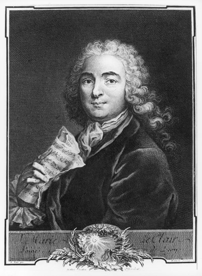 Ritratto di Jean-Marie Leclair (1697-1764) il Vecchio, inciso da Francois, 1741 da Alexis Loir