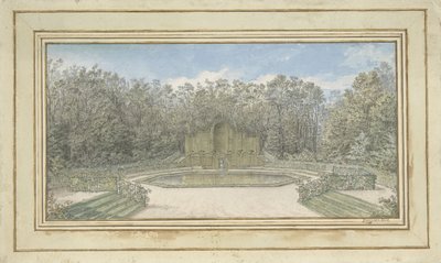 Vista di un pergolato in un parco da Alexis Nicolas Pérignon (le vieux)