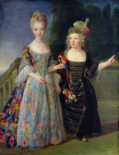 Catherine-Eleonore de Bethisy (1707-67) e suo fratello, Eugene-Eleanore (1709-81) da Alexis Simon Belle