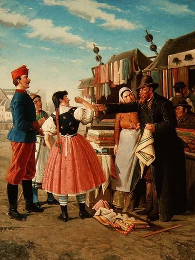 Un mercante di tessuti da Alfons Giehsz