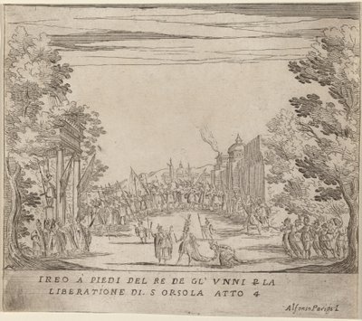 Jereo Davanti al Re degli Unni per la Liberazione di Santa Orsola da Alfonso Parigi II