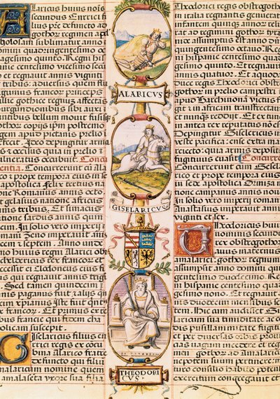 Albero genealogico dei re dei regni delle Asturie e di Leon, da "Genealogia de los reyes de España" di Alonso de Cartagena da Alfonso de Cartagena