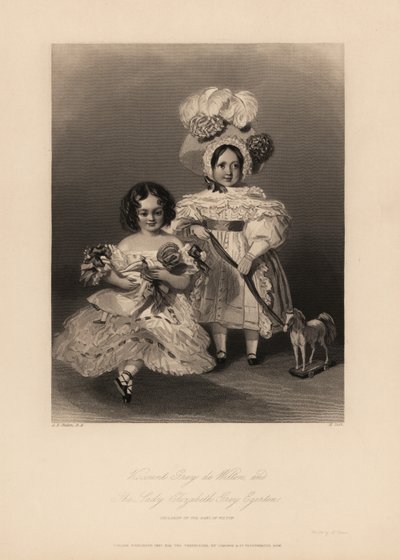 Visconte Grey de Wilton ed Elizabeth Grey Egerton, figli di Thomas Egerton, 2º Conte di Wilton da Alfred Edward (after) Chalon