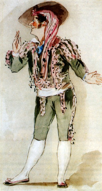 Carlo Zucchelli (1793-1879) basso italiano, come Figaro nell