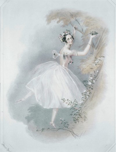 Marie Taglioni, la più famosa ballerina ... (stampa a colori) da Alfred Edward Chalon