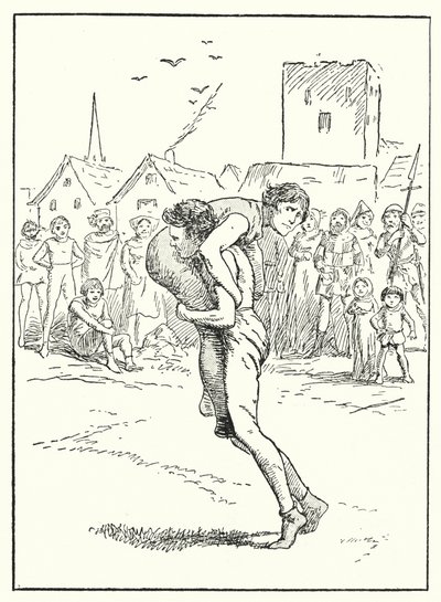 Merrie England: Una lotta di wrestling da Alfred (after) Pearse