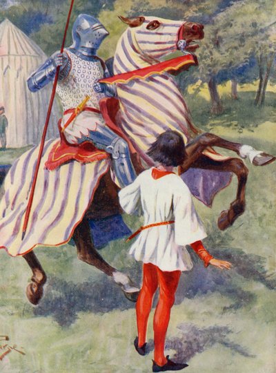 Merrie England: Un giovane cavaliere da Alfred (after) Pearse