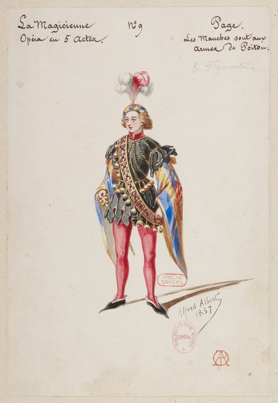 Halévy - La magicienne - modelli di costume di Alfred Albert - 09. Pagina. Otto extra da Alfred Albert