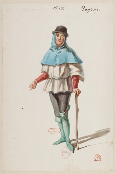Halévy - La magicienne - modelli di costume di Alfred Albert - 15. Paysan da Alfred Albert