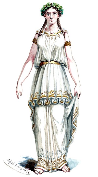 Halévy - La magicienne - modelli di costume di Alfred Albert - 21. Mélusine, 3° costume (ritoccato) da Alfred Albert