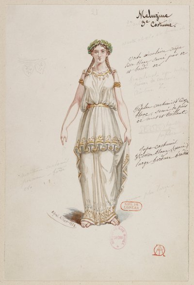 Halévy - La magicienne - modelli in costume di Alfred Albert - 21. Mélusine, 3° costume da Alfred Albert
