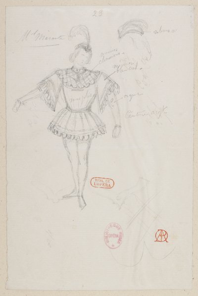 Halévy - La magicienne - modelli in costume di Alfred Albert - 23. M. Mérante, (pas de deux) da Alfred Albert