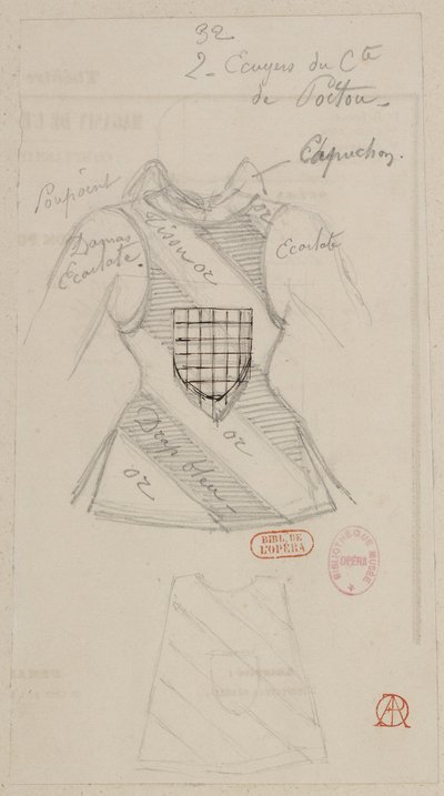 Halévy - La magicienne - modelli di costume di Alfred Albert - 32. Scudieri del conte di Poitou da Alfred Albert