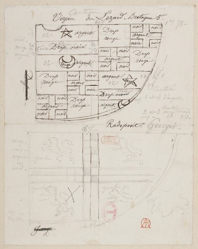 Halévy - La magicienne - modelli in costume di Alfred Albert - 35 (Stemma). Vizieu du Lézard, Bretagna. Signori Couteau, Radepont, Georget da Alfred Albert