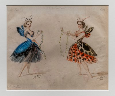 La Sorgente. Balletto di Ludwig Minkus e Leo Delibes. Modello di costume. 1866 da Alfred Albert